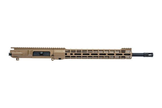 Aero Precision 18" Mid-length FDE AR10 upper receiver with Atlas S-ONE M-LOK handguard and mid-length gas system.